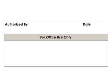 A screenshot of the business expense log signature area