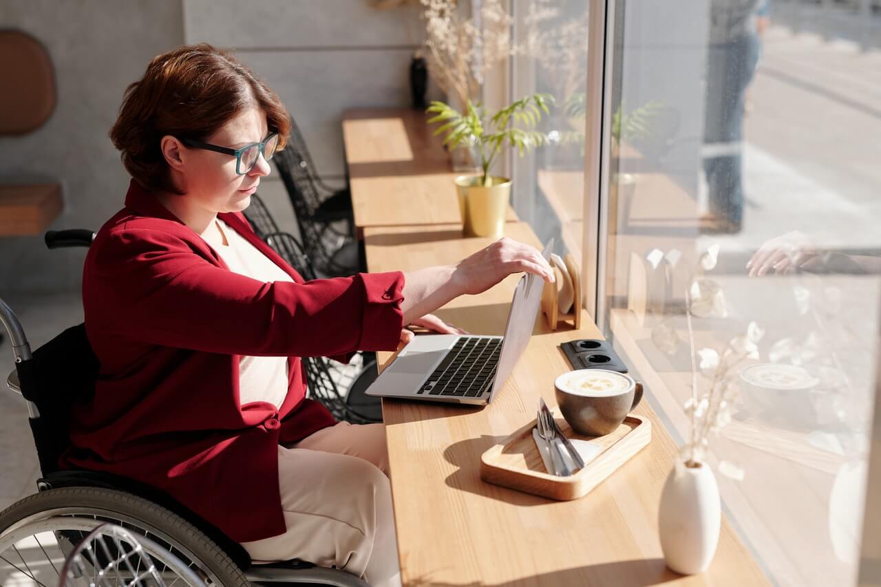 Woman keeping track of expenses