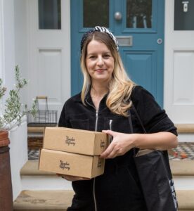 Lucy Heale, The London Distillery, with candle making kits