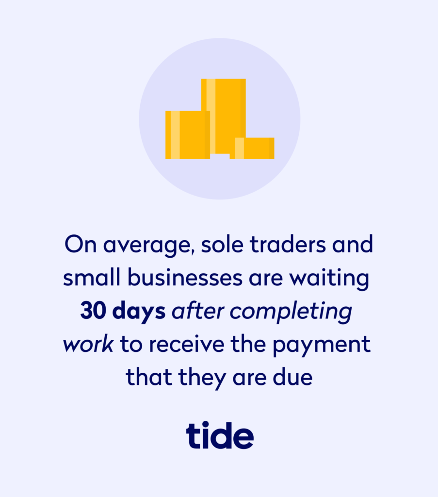 Tide study average wait time on late payments