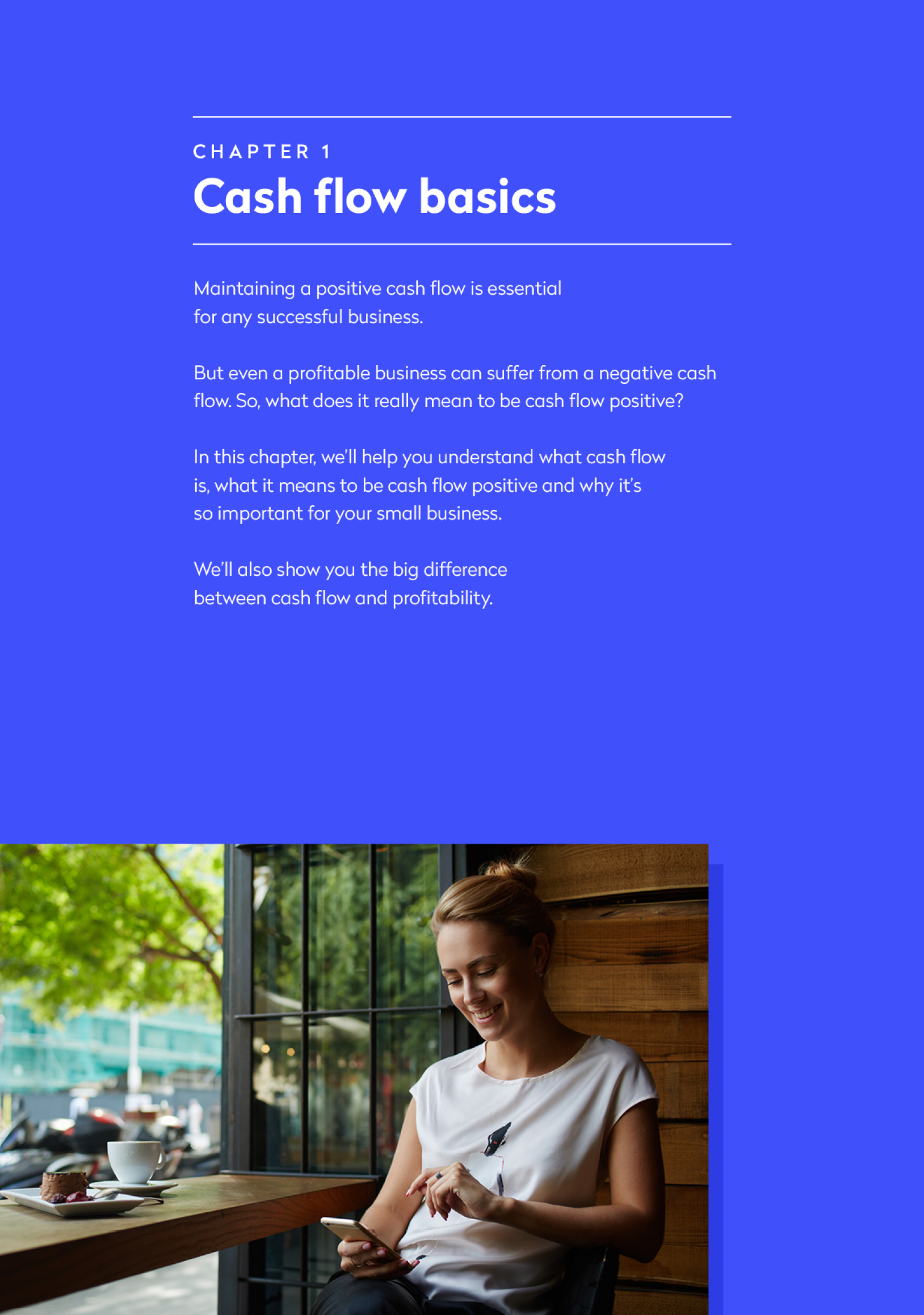 Screenshot of the cash flow basics page of the ebook
