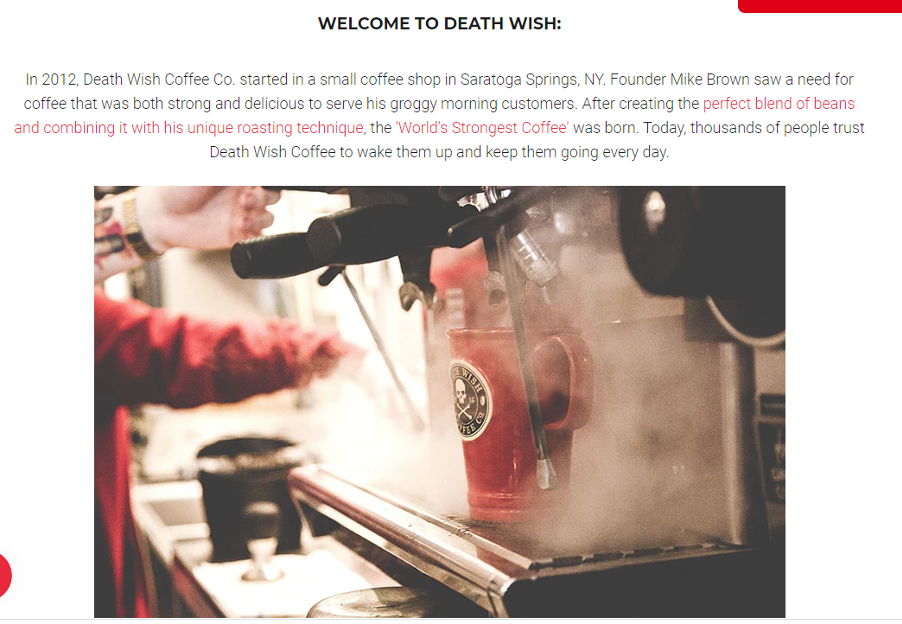 Death Wish Coffee's USP