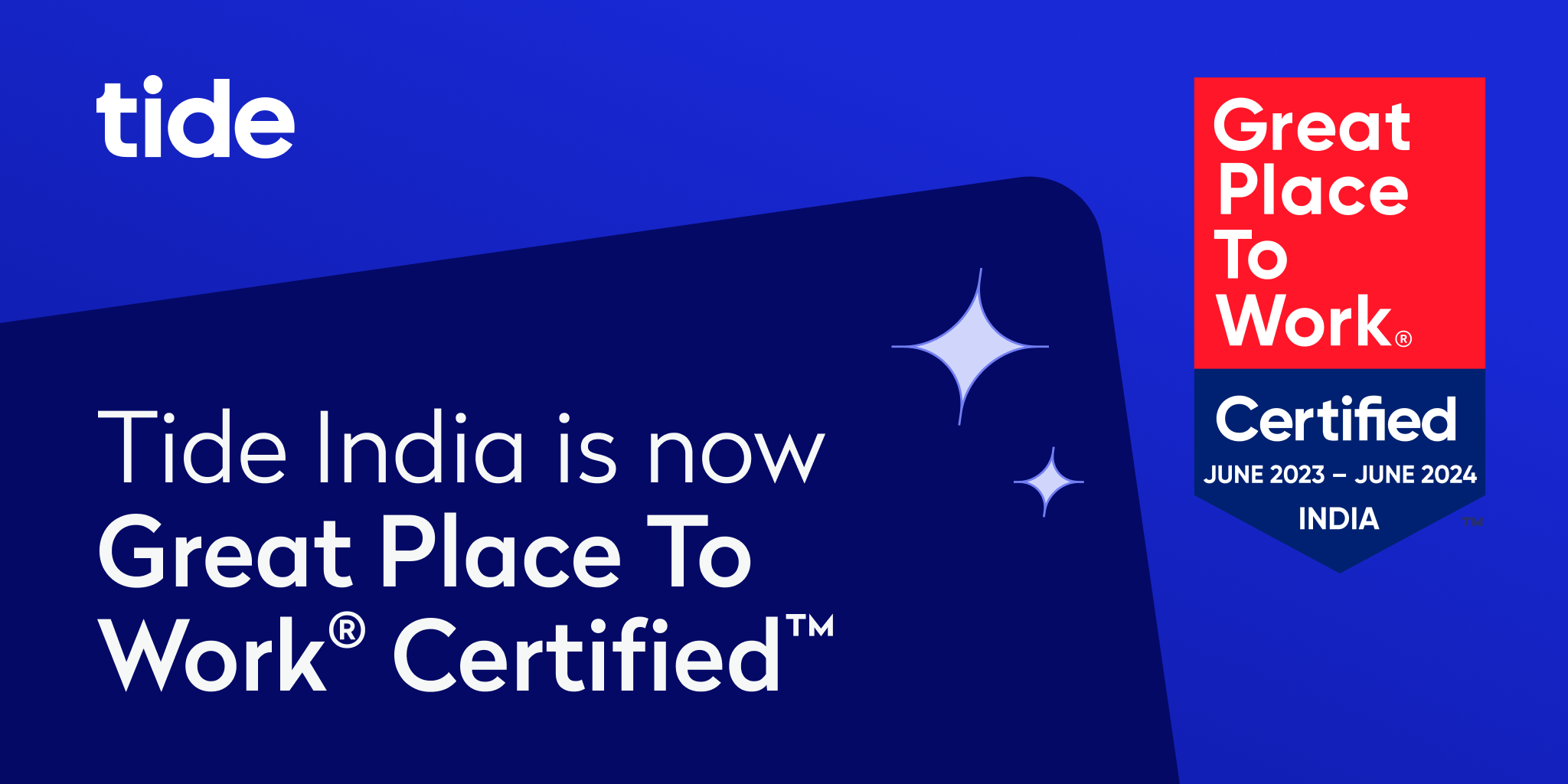 Tide is now Great Place To Work Certified